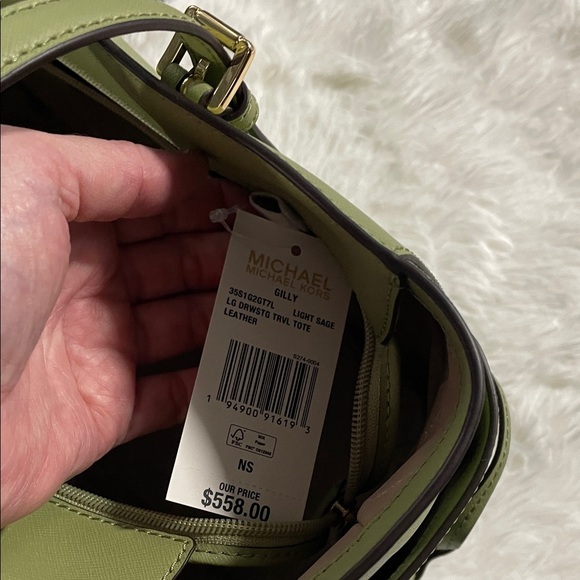 Michael Kors Olive Green Tote - Picture 6 of 9